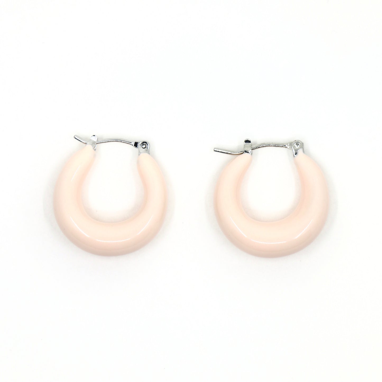 Hoop Earrings, Blush