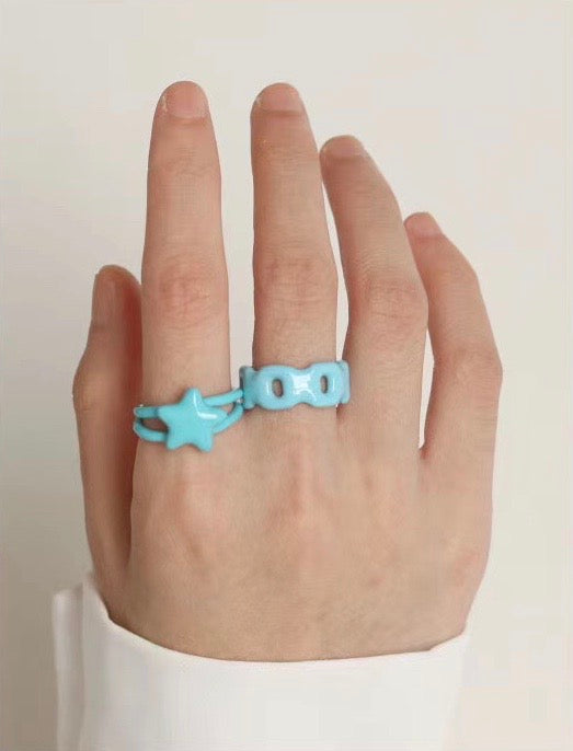 Link Ring, Powder Blue