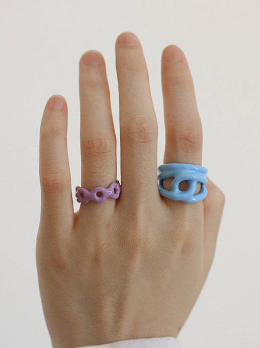 Mini Loop Ring, Lavender