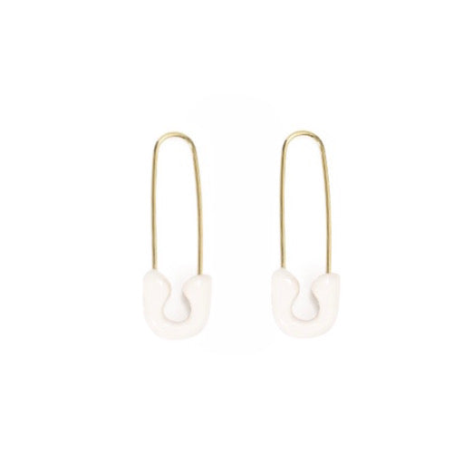 Dipped Safety Pins, White