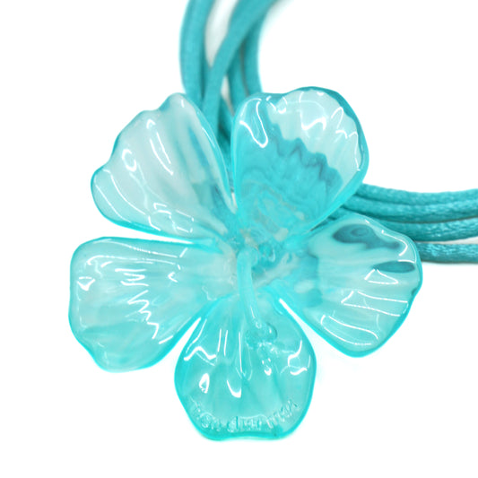 Hibiscus Necklace, Turquoise